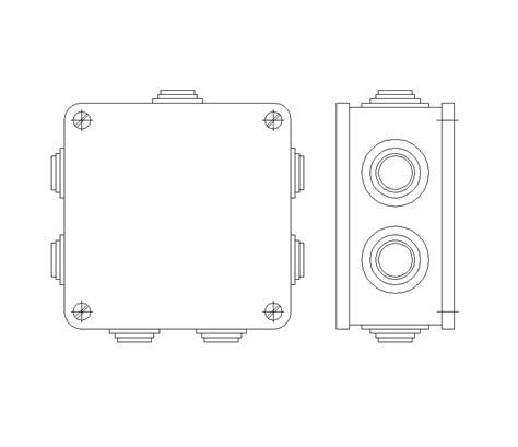 junction box drawing|pull box cad drawing.